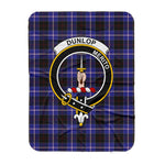 Scotstee Shop Tartan Plaid Blanket Dunlop Clan Crest Badge Scottish Tartan Plaid Sherpa Blanket