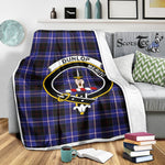 Scotstee Shop Tartan Plaid Blanket Dunlop Clan Crest Badge Scottish Tartan Plaid Sherpa Blanket