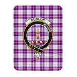 Scotstee Shop Tartan Plaid Blanket Dunlop Dress Clan Crest Badge Scottish Tartan Plaid Sherpa Blanket