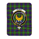 Scotstee Shop Tartan Plaid Blanket Durie Clan Crest Badge Scottish Tartan Plaid Sherpa Blanket