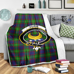 Scotstee Shop Tartan Plaid Blanket Durie Clan Crest Badge Scottish Tartan Plaid Sherpa Blanket