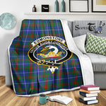 Scotstee Shop Tartan Plaid Blanket Edmonstone Clan Crest Badge Scottish Tartan Plaid Sherpa Blanket