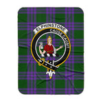Scotstee Shop Tartan Plaid Blanket Elphinstone Clan Crest Badge Scottish Tartan Plaid Sherpa Blanket