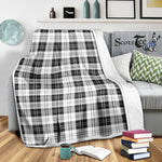 Scotstee Shop Tartan Plaid Blanket Erskine Black and White Scottish Tartan Plaid Sherpa Blanket