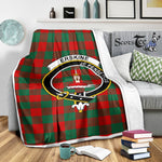 Scotstee Shop Tartan Plaid Blanket Erskine Clan Crest Badge Scottish Tartan Plaid Sherpa Blanket