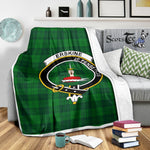 Scotstee Shop Tartan Plaid Blanket Erskine Hunting Clan Crest Badge Scottish Tartan Plaid Sherpa Blanket