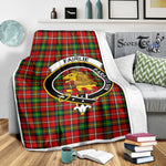 Scotstee Shop Tartan Plaid Blanket Fairlie Clan Crest Badge Scottish Tartan Plaid Sherpa Blanket