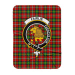 Scotstee Shop Tartan Plaid Blanket Fairlie Clan Crest Badge Scottish Tartan Plaid Sherpa Blanket