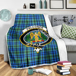 Scotstee Shop Tartan Plaid Blanket Falconer Clan Crest Badge Scottish Tartan Plaid Sherpa Blanket