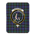 Scotstee Shop Tartan Plaid Blanket Fletcher Modern Clan Crest Badge Scottish Tartan Plaid Sherpa Blanket