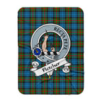 Scotstee Shop Tartan Plaid Blanket Fletcher Of Dunan Clan Badge Scottish Tartan Plaid Sherpa Blanket, Tartan Blanket, Plaid Blanket, Scottish Blanket, Gift Christmas Blanket, Christmas Blanket, Mother Day Gift, Father Day Gift