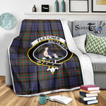 Scotstee Shop Tartan Plaid Blanket Fletcher Of Dunans Clan Crest Badge Scottish Tartan Plaid Sherpa Blanket