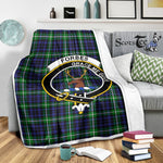 Scotstee Shop Tartan Plaid Blanket Forbes Lyon Court Clan Crest Badge Scottish Tartan Plaid Sherpa Blanket