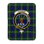 Scotstee Shop Tartan Plaid Blanket Forbes Modern Clan Crest Badge Scottish Tartan Plaid Sherpa Blanket