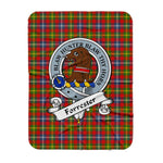 Scotstee Shop Tartan Plaid Blanket Forrester Clan Badge Scottish Tartan Plaid Sherpa Blanket, Tartan Blanket, Plaid Blanket, Scottish Blanket, Gift Christmas Blanket, Christmas Blanket, Mother Day Gift, Father Day Gift