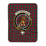 Scotstee Shop Tartan Plaid Blanket Fotheringham Clan Crest Badge Scottish Tartan Plaid Sherpa Blanket