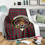 Scotstee Shop Tartan Plaid Blanket Fotheringham Clan Crest Badge Scottish Tartan Plaid Sherpa Blanket