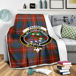 Scotstee Shop Tartan Plaid Blanket Fraser Ancient Clan Crest Badge Scottish Tartan Plaid Sherpa Blanket