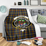 Scotstee Shop Tartan Plaid Blanket Fraser Hunting Clan Crest Badge Scottish Tartan Plaid Sherpa Blanket