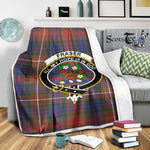 Scotstee Shop Tartan Plaid Blanket Fraser Hunting Modern Clan Crest Badge Scottish Tartan Plaid Sherpa Blanket