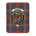 Scotstee Shop Tartan Plaid Blanket Fraser Hunting Modern Clan Crest Badge Scottish Tartan Plaid Sherpa Blanket