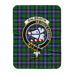 Scotstee Shop Tartan Plaid Blanket Galbraith Clan Crest Badge Scottish Tartan Plaid Sherpa Blanket