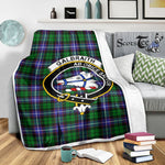 Scotstee Shop Tartan Plaid Blanket Galbraith Clan Crest Badge Scottish Tartan Plaid Sherpa Blanket