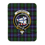 Scotstee Shop Tartan Plaid Blanket Galbraith Modern Clan Crest Badge Scottish Tartan Plaid Sherpa Blanket