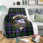 Scotstee Shop Tartan Plaid Blanket Galbraith Modern Clan Crest Badge Scottish Tartan Plaid Sherpa Blanket