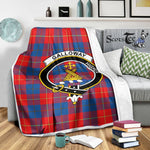 Scotstee Shop Tartan Plaid Blanket Galloway Clan Crest Badge Scottish Tartan Plaid Sherpa Blanket