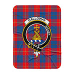 Scotstee Shop Tartan Plaid Blanket Galloway Clan Crest Badge Scottish Tartan Plaid Sherpa Blanket
