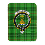 Scotstee Shop Tartan Plaid Blanket Galloway District Clan Crest Badge Scottish Tartan Plaid Sherpa Blanket