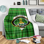 Scotstee Shop Tartan Plaid Blanket Galloway District Clan Crest Badge Scottish Tartan Plaid Sherpa Blanket