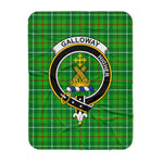 Scotstee Shop Tartan Plaid Blanket Galloway Hunting Clan Crest Badge Scottish Tartan Plaid Sherpa Blanket