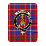Scotstee Shop Tartan Plaid Blanket Galloway Red Clan Crest Badge Scottish Tartan Plaid Sherpa Blanket