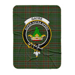 Scotstee Shop Tartan Plaid Blanket Gayre Clan Crest Badge Scottish Tartan Plaid Sherpa Blanket