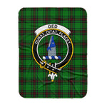 Scotstee Shop Tartan Plaid Blanket Ged Clan Crest Badge Scottish Tartan Plaid Sherpa Blanket