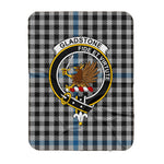 Scotstee Shop Tartan Plaid Blanket Gladstone Clan Crest Badge Scottish Tartan Plaid Sherpa Blanket