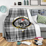 Scotstee Shop Tartan Plaid Blanket Glen Grey Clan Crest Badge Scottish Tartan Plaid Sherpa Blanket