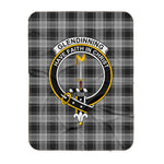 Scotstee Shop Tartan Plaid Blanket Glendinning Clan Crest Badge Scottish Tartan Plaid Sherpa Blanket