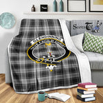 Scotstee Shop Tartan Plaid Blanket Glendinning Clan Crest Badge Scottish Tartan Plaid Sherpa Blanket