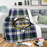 Scotstee Shop Tartan Plaid Blanket Gordon Dress Modern Clan Crest Badge Scottish Tartan Plaid Sherpa Blanket