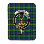 Scotstee Shop Tartan Plaid Blanket Gordon Modern Clan Crest Badge Scottish Tartan Plaid Sherpa Blanket