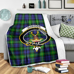 Scotstee Shop Tartan Plaid Blanket Gordon Modern Clan Crest Badge Scottish Tartan Plaid Sherpa Blanket