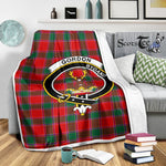 Scotstee Shop Tartan Plaid Blanket Gordon Of Abergeldie Clan Crest Badge Scottish Tartan Plaid Sherpa Blanket