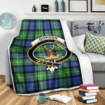 Scotstee Shop Tartan Plaid Blanket Gordon Old Ancient Clan Crest Badge Scottish Tartan Plaid Sherpa Blanket