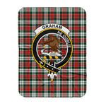Scotstee Shop Tartan Plaid Blanket Graham Clan Crest Badge Scottish Tartan Plaid Sherpa Blanket