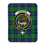 Scotstee Shop Tartan Plaid Blanket Graham Of Menteith Modern Clan Crest Badge Scottish Tartan Plaid Sherpa Blanket