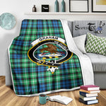 Scotstee Shop Tartan Plaid Blanket Graham Of Montrose Ancient Clan Crest Badge Scottish Tartan Plaid Sherpa Blanket