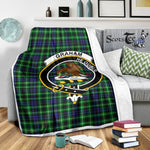 Scotstee Shop Tartan Plaid Blanket Graham Of Montrose Clan Crest Badge Scottish Tartan Plaid Sherpa Blanket